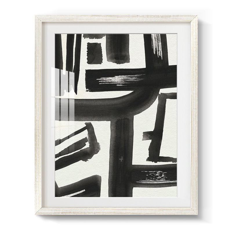 «Inkwell Intersect II», reproduction encadrée, H 19,5 po x l 16,5 po, Blanc