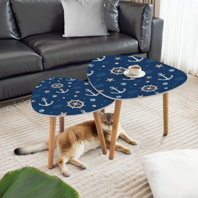 Ensemble de 2 tables basses gigognes Triangle