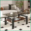 Table basse de salon en verre trempé gris - facile à nettoyer, rangement en panneau de fibres à densité moyenne, pieds en fer durable, capacité de 220 lb-1079612223-1079612222