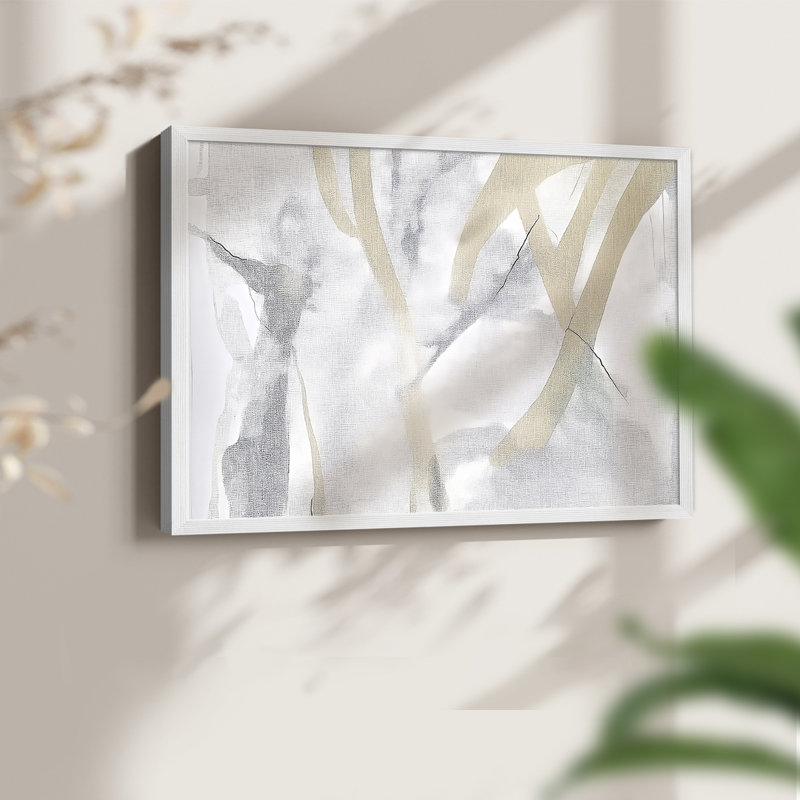 Abstrait, série Lxxxi, reproduction encadrée, H 11 po x l 14 po, Blanc