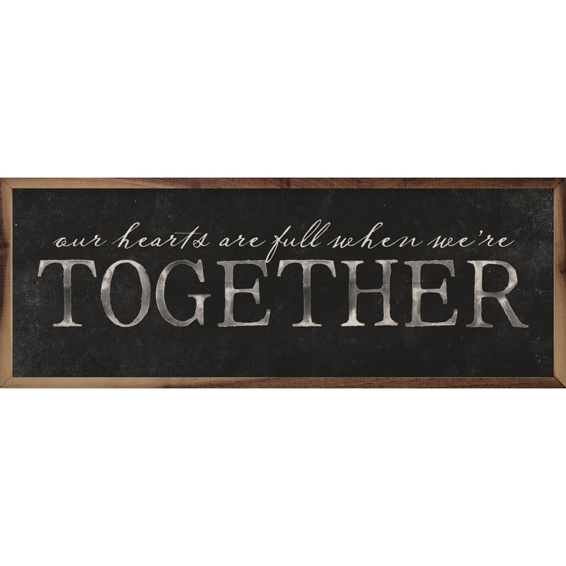 Hearts Are Full Together - noir, H 4 po x l 12 po