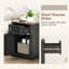 Ensemble de 2 tables d'appoint avec tiroirs et armoire, noir