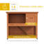 Rabbit Hutch Guinea Pig Hutch Outdoor Wooden withTray Orange 102Hcm