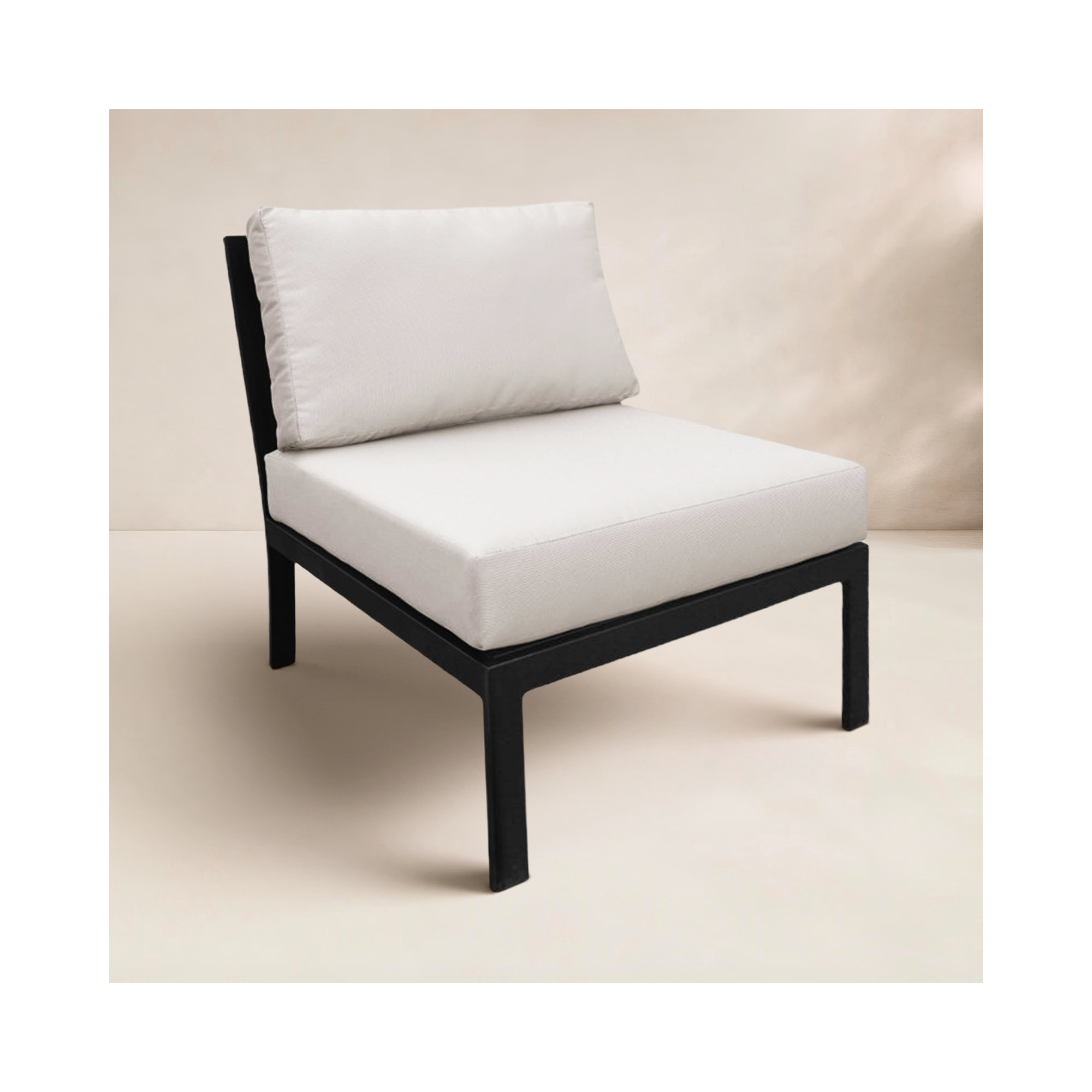Madison Aluminum Outdoor Armless Lounge Chair, Persimmon