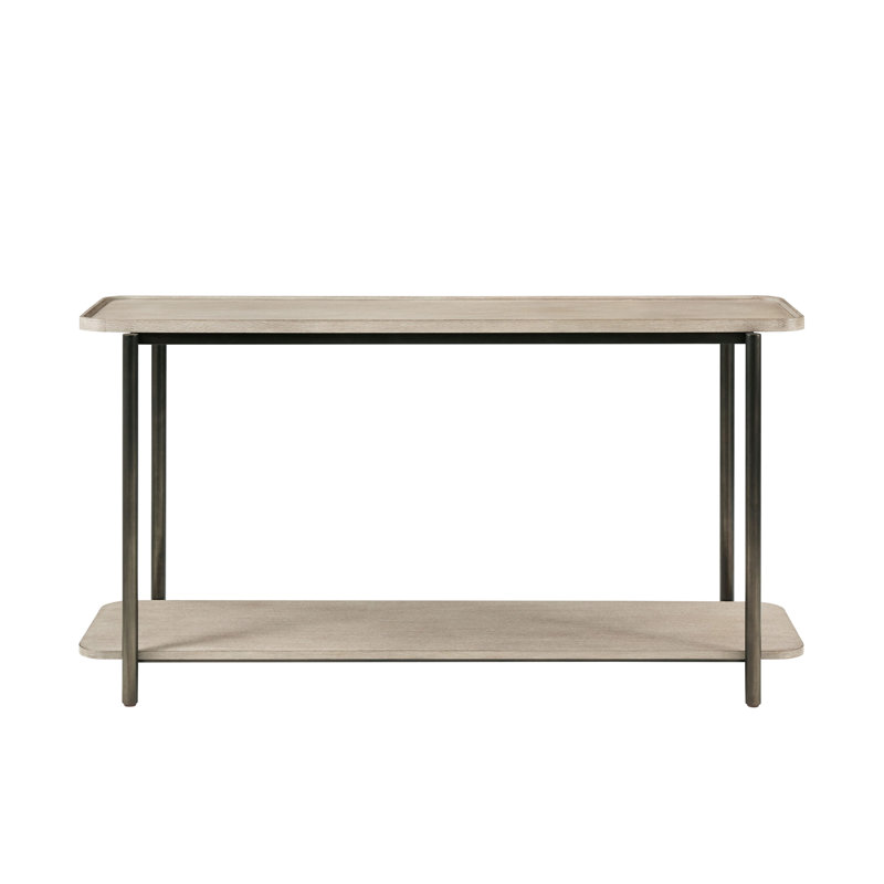 Repose 60'' Solid Wood Top Console Table, Grey Oak