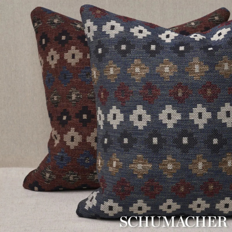 Ayumi Performance Pillow, Denim, 22" x 22"