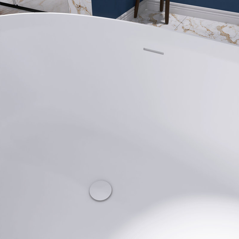 71'' x 35.4'' Freestanding Soaking Solid Surface Bathtub
