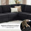 Canapé modulaire rembourré modulaire en chenille 6 pièces 6 pièces Comfy-1060837969