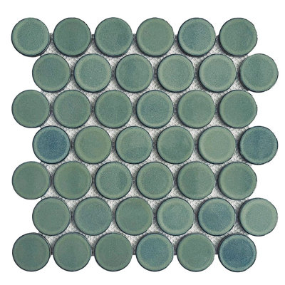 Mosaïque ronde en porcelaine 2 pouces