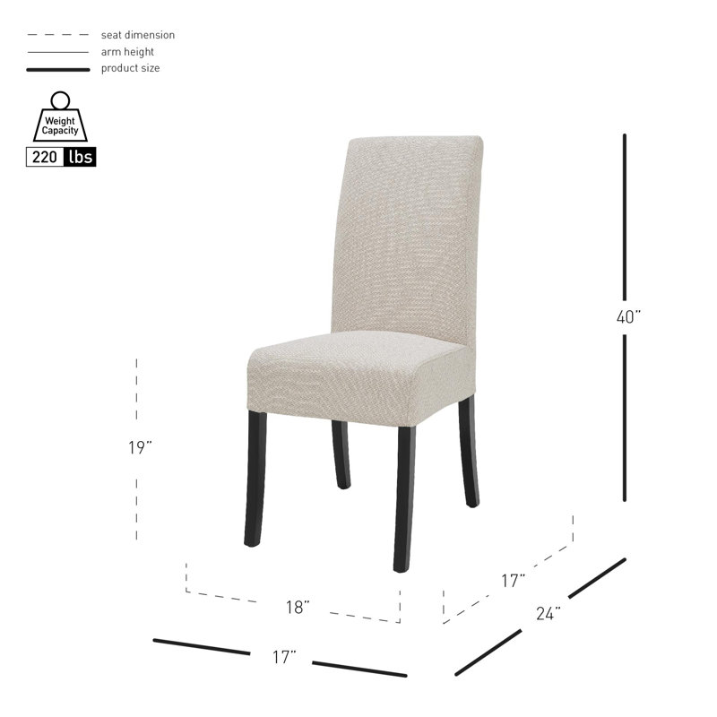 Bott 19'' H Upholstered Parsons Chair, Cardiff Cream, Black