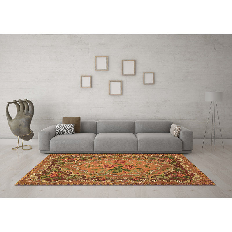 Andriette Performance Oriental Indoor Rug, Square 6'