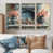 Toile naturelle avec cadre flottant