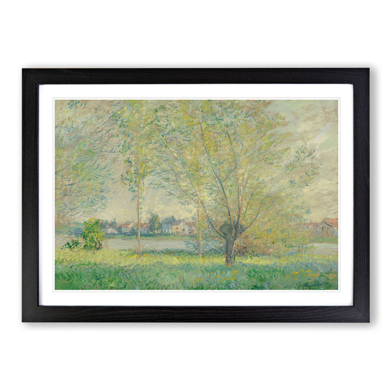 The Willows by Claude Monet - Framed Print, 48cm H x 65cm W x 2cm D, Black
