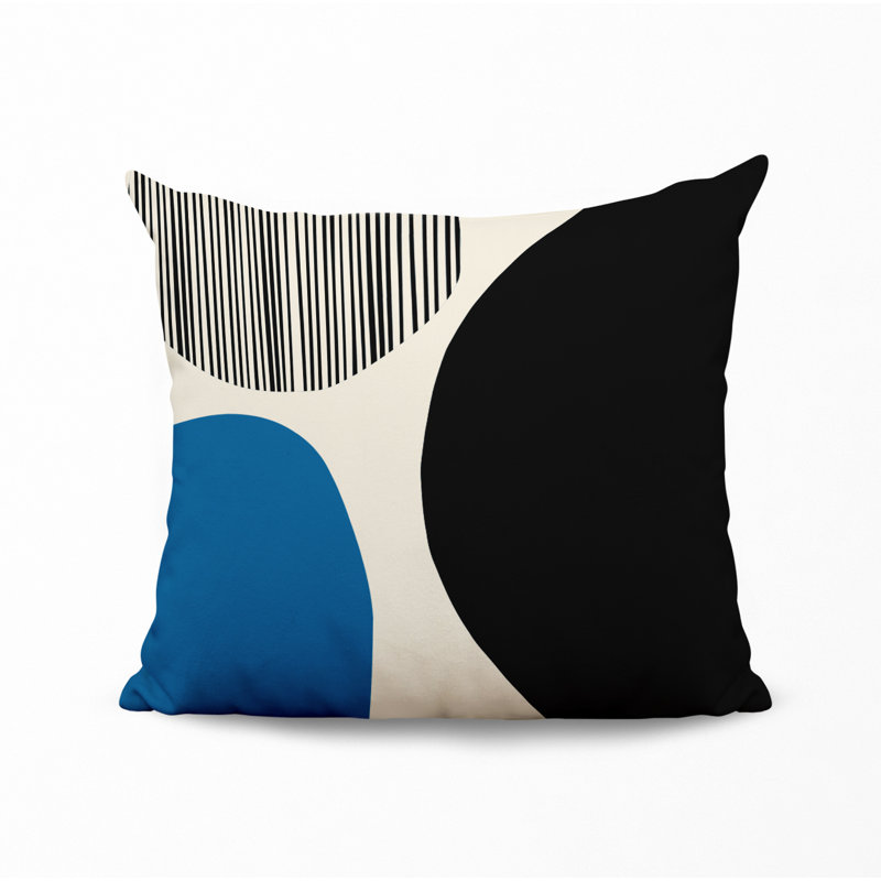 Jeté carré / extérieur en polyester Chamu, L 17 po x H 17 po, Turquoise