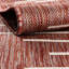 Tapis intérieur / extérieur rayé en polypropylène tissé à la machine en rouge clair-1055027257