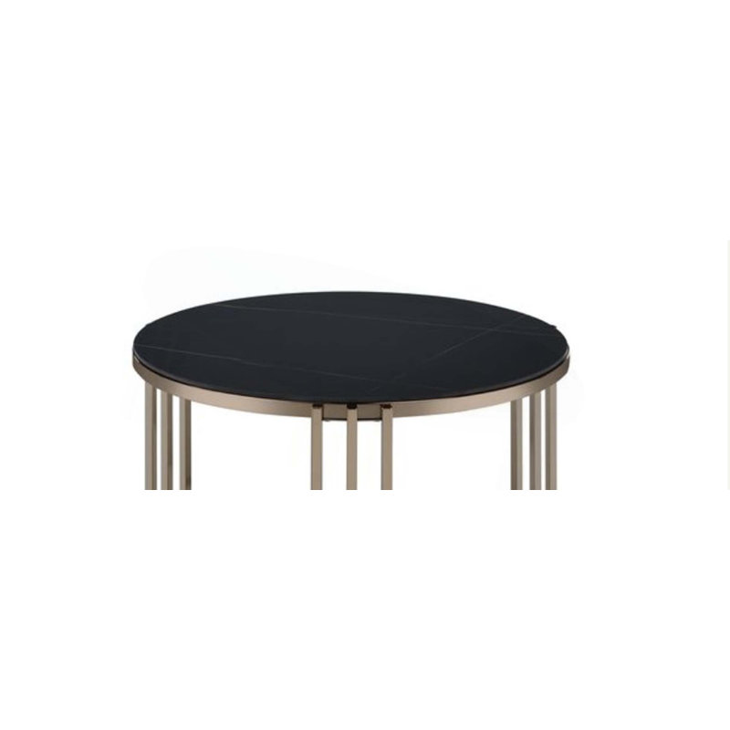 Table de bout classique classique, structure en métal, excellent article de décoration intérieure