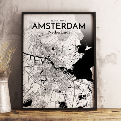 Amsterdam City Map - Unframed Print