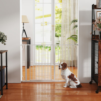 PawHut Dog Gate Stair Gate with Door