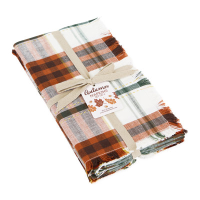  Ensemble de 4 serviettes de table en tissu d'automne à pique-nique d'automne