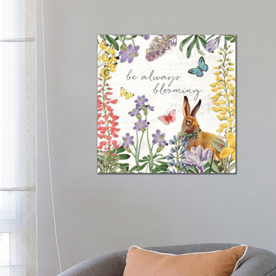 Easter Garden III Bow Tie by Katie Pertiet - Wrapped Canvas Painting