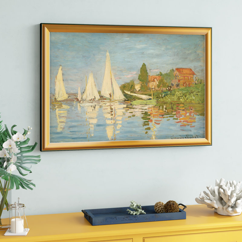 Claude Monet - Print, 24" H x 36" W x 1.5" D, Gold Framed, No Mat