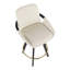 Tabouret de comptoir à hauteur fixe 26 "avec repose-pieds rond Whitacre-70252536