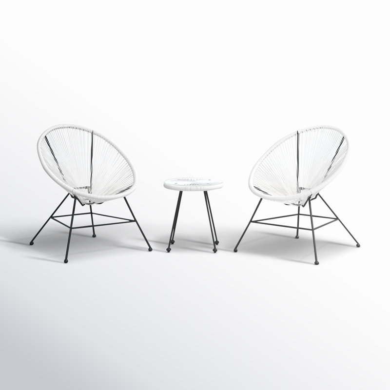 Ensemble de sièges d'extérieur 2 personnes , Blanc