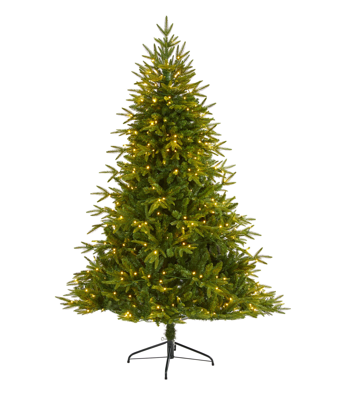 Green Lighted Artificial Christmas Tree, 6' H