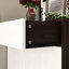 Armoire à chaussures autoportante, rangement en bois à 4 couches avec tablettes réglables, pour le vestibule, tiroir à 4 armoires élégant et pratique, support de bureau, apparence moderne