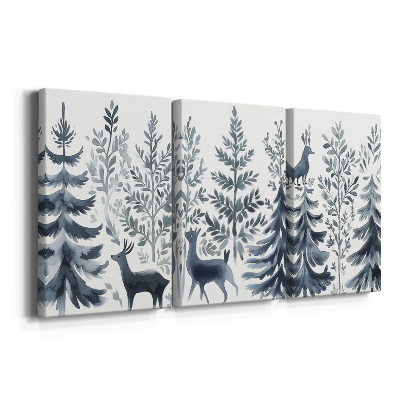 Art des Fêtes de Noël, cccxxii - Toile tendue avec châssis - 3 pièces, H 60 po x l 120 po