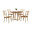 Ensemble de salle à manger extensible 7 pièces en bois massif Daiel-1965006248-1965006249-1965006250