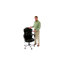 Fauteuil de bureau pivotant à haut dossier de style transitionnel LeatherSoft