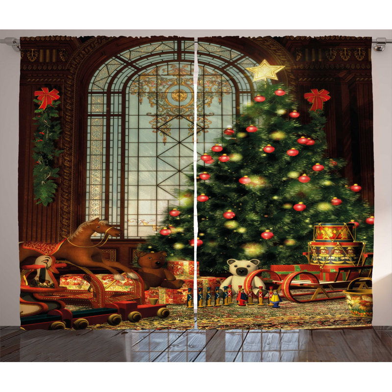 Semi-Sheer Rod Pocket Curtain Panels, 54" W x 84" L
