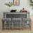 Bar Sofa Table With Power Outlet, 4 Piece Bar Table And Chair Set With Upholstered Stools-1630388049-1630388052