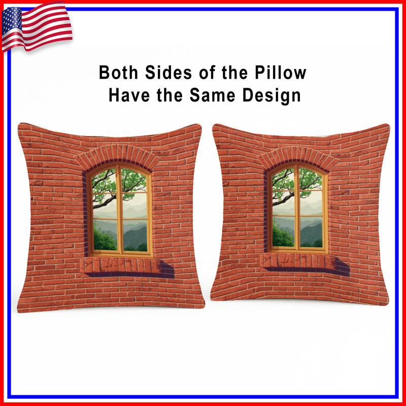 Coussins décoratifs Red Brick Wall, 14 X 14 pouces