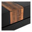 Table basse carrée 31,4 po x 31,4 po avec plateau coulissant, table centrale haute brillance avec compartiment de rangement caché, table de cocktail extensible avec finition grain de noyer pour le salon, noir