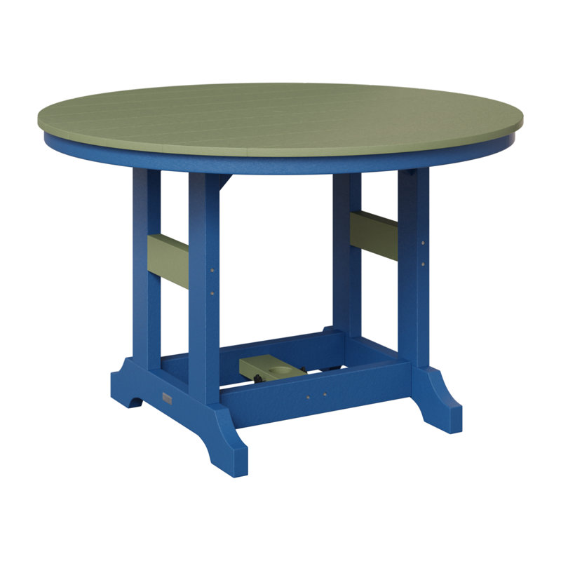 Garden Classic Outdoor Round Bar Table, Pacific Blue, Sage