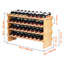 Casier à vin 4 compartiments pour 36 bouteilles, en bois naturel, stable et résistant. Casier modulaire à 36 compartiments, compatible avec les bouteilles de champagne lisses.