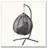 Hanging Egg Chair with Stand: Sturdy Iron Frame, PE Rattan, Foldable & Removable Cushion-873527012-873527013