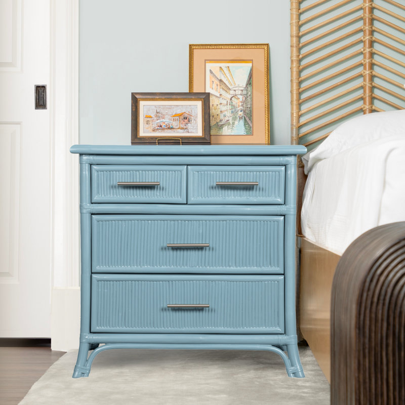 4 - Drawer Nightstand, Pool Blue