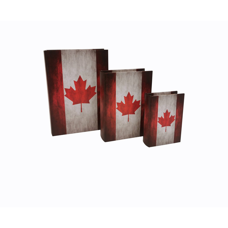 Ensemble de boîte à coffre décoratif drapeau canadien Mccoy