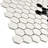 Metro 1" Hex Glossy White with Snowflake 10-1/4" x 11-7/8" Porcelain Mosaic Floor and Wall Tile