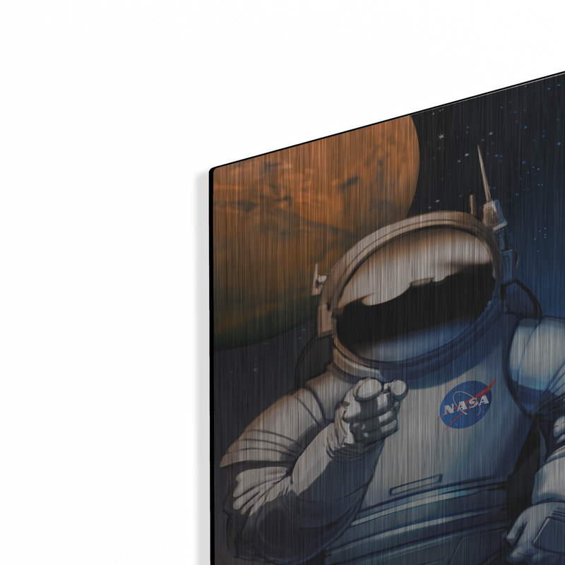 Art mural en métal «Mars Explorer Series: We Need You», H 16 po x l 12 po