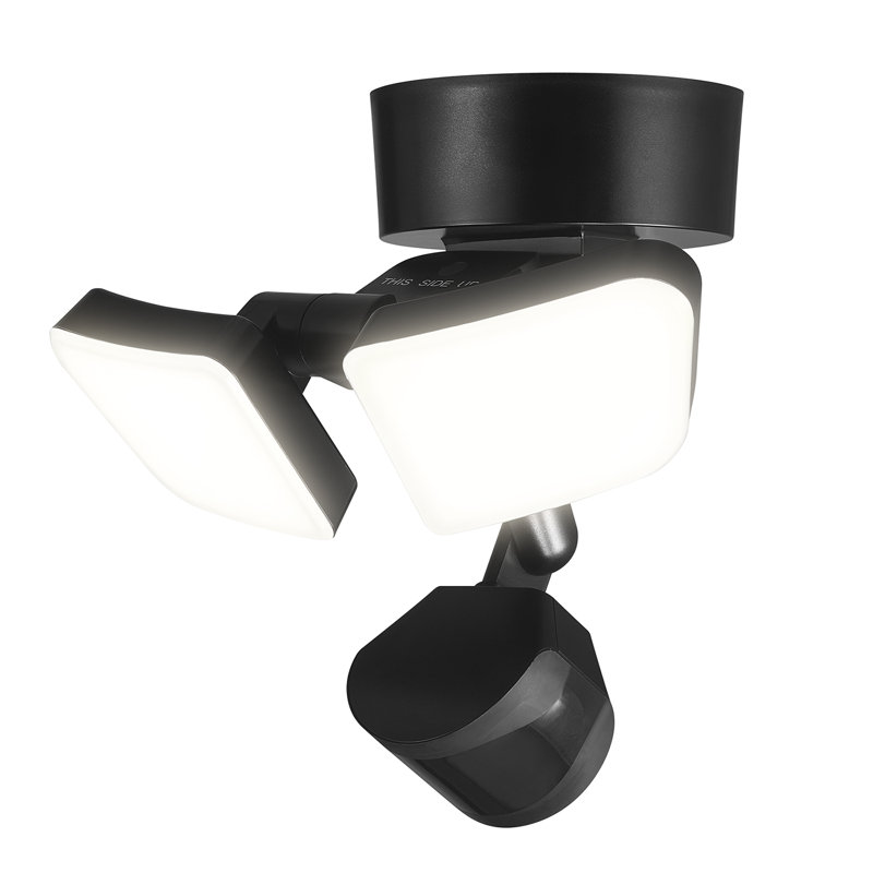 LED Outdoor Security Flood Light with Motion Sensor, Black