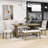 Tunnelhill 6-Piece Dining Set, Spacious Table with 4 Cushioned Chairs and Comfortable Bench-1562061925