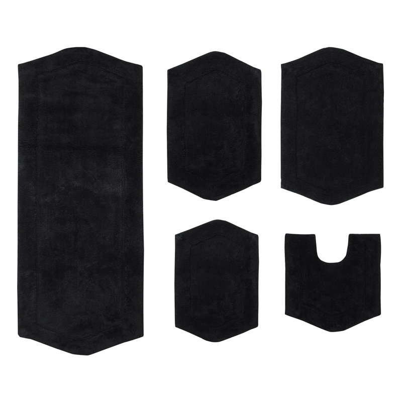 Tapis pour salle de bain Morissette, Noir