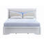 Lit double (matelas non inclus), blanc scintillant