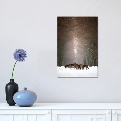 Wolves 1 Piece Wrapped Canvas Wall Art