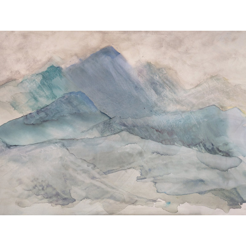 La tempête par KC Pollak - Peinture, H 24 po x l 32 po, Toile encadrée noire, H 25 po x l 33 po