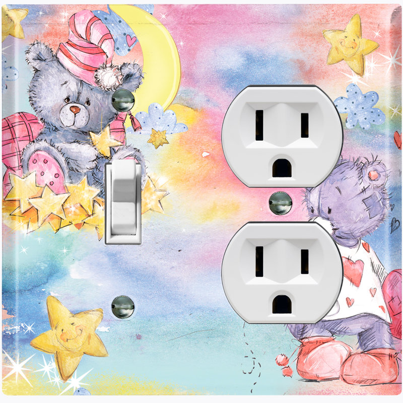 Patterned 2 - Gang Standard Combination Wall Plate